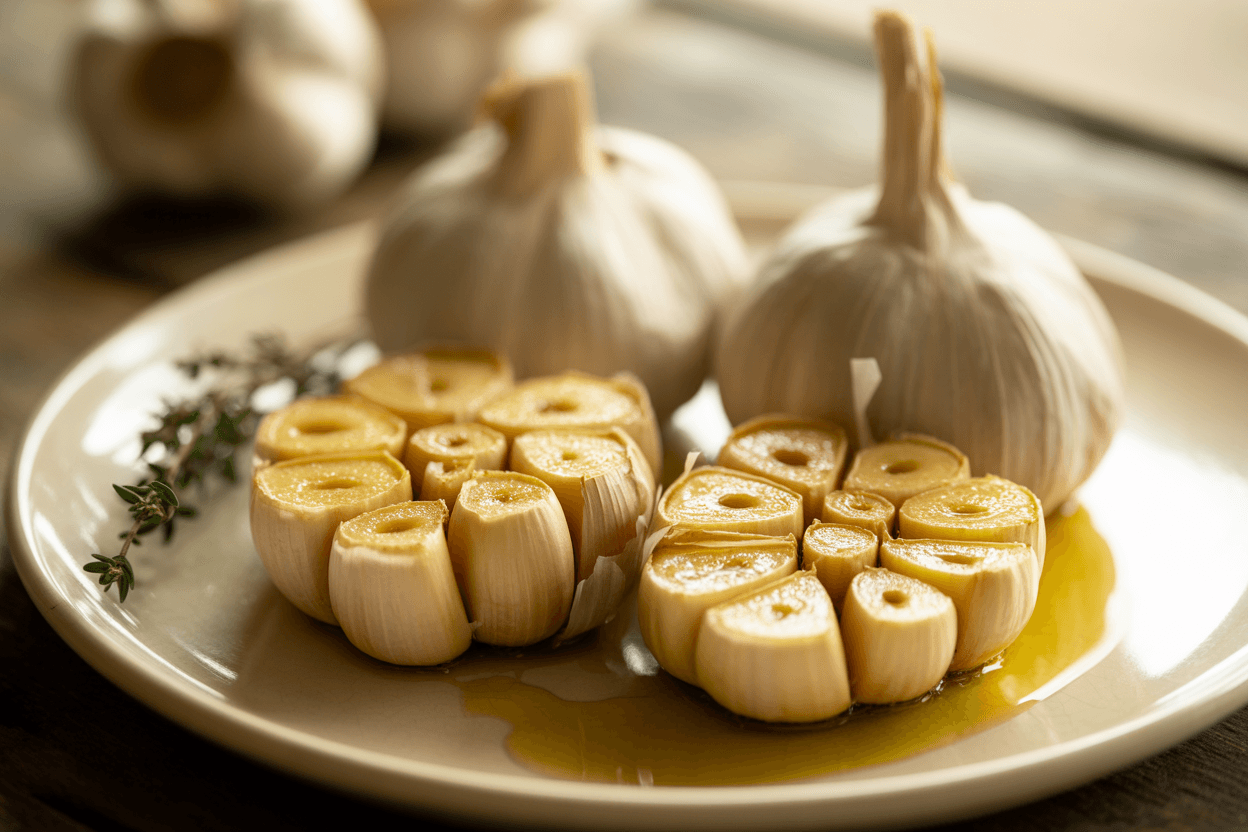 Ail rôti au four
