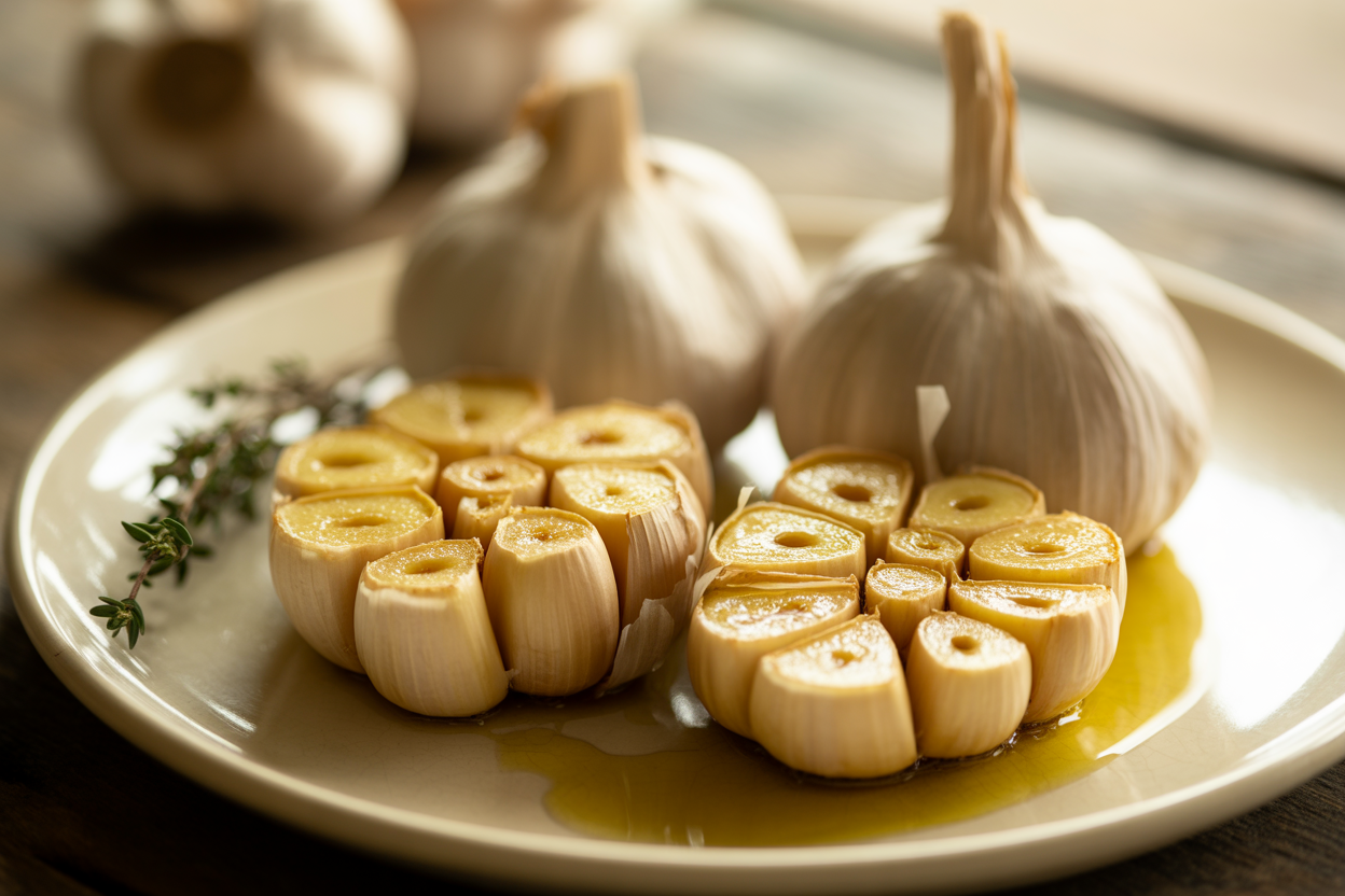 Ail rôti au four