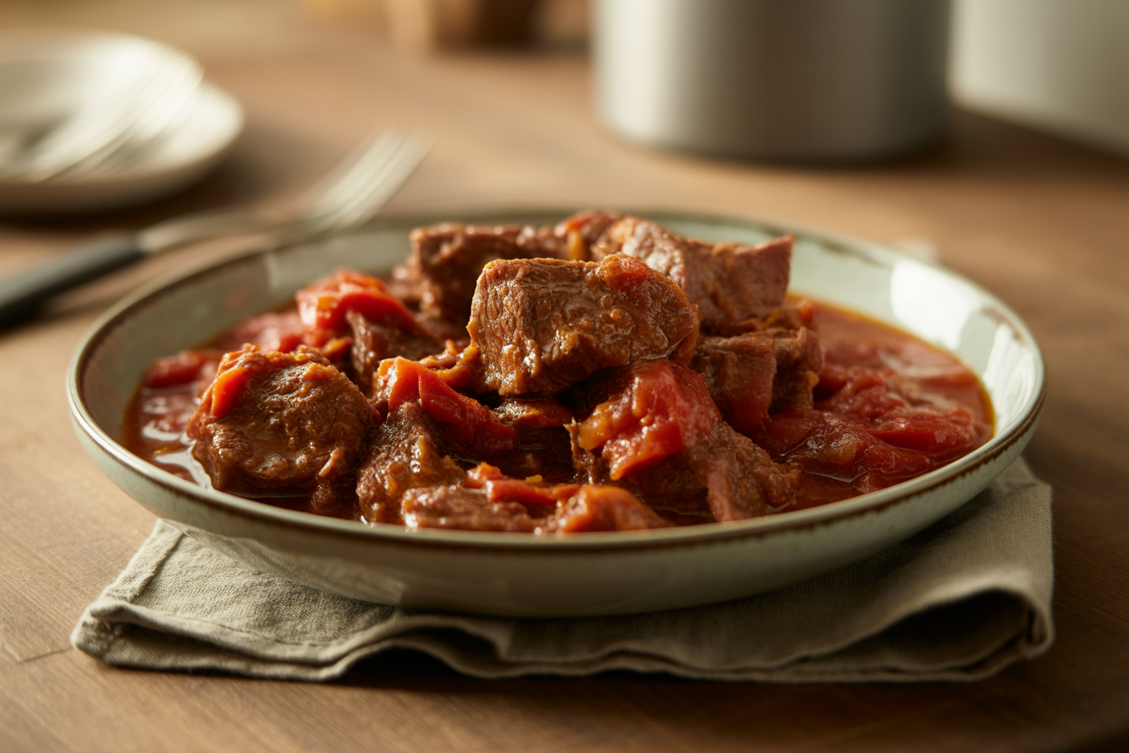 Bœuf aux tomates à la cocotte-minute