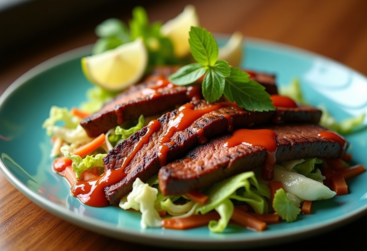 Bœuf façon tigre qui pleure et salade thaï