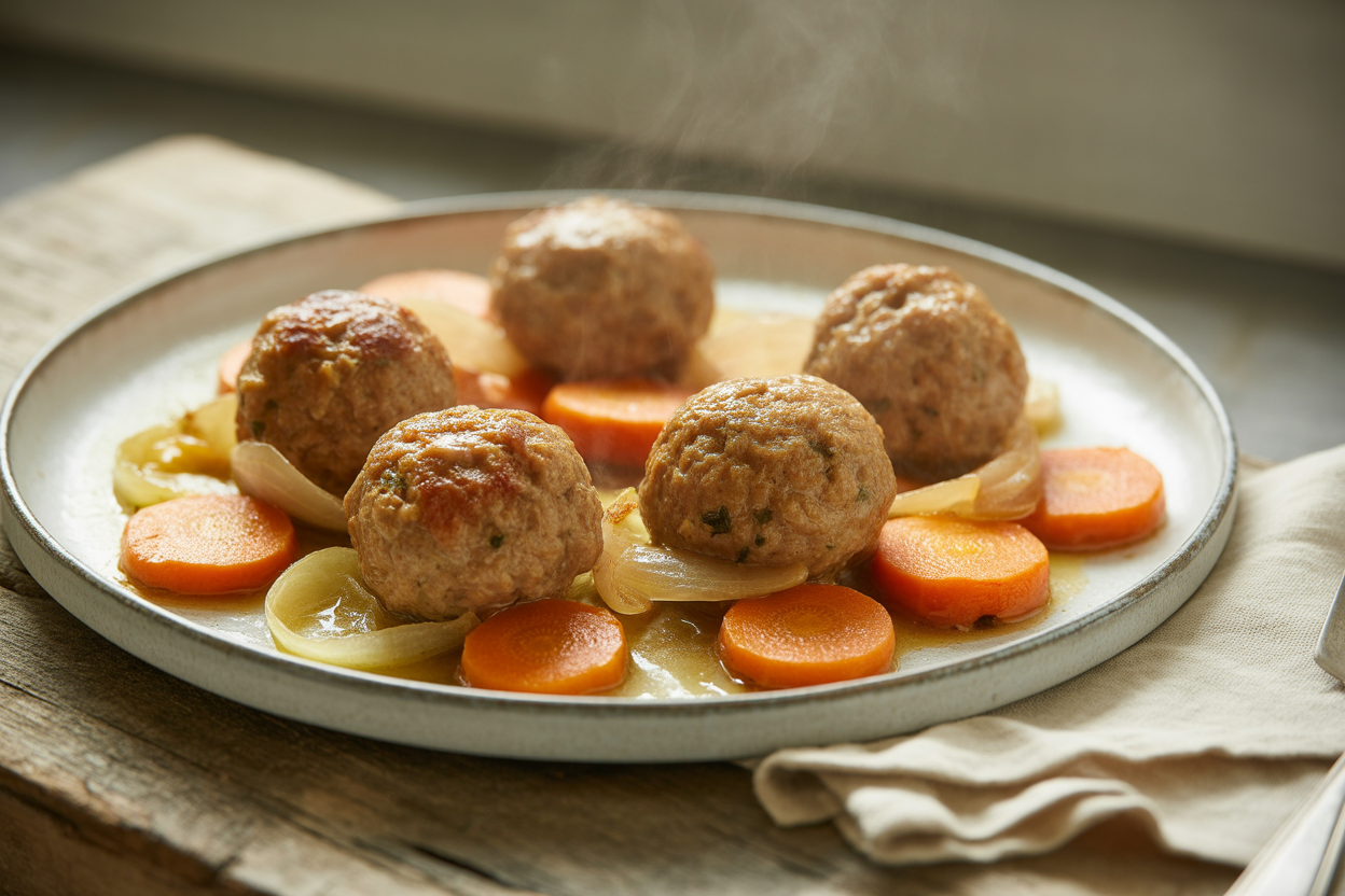 Boulettes de dinde aux carottes et oignons