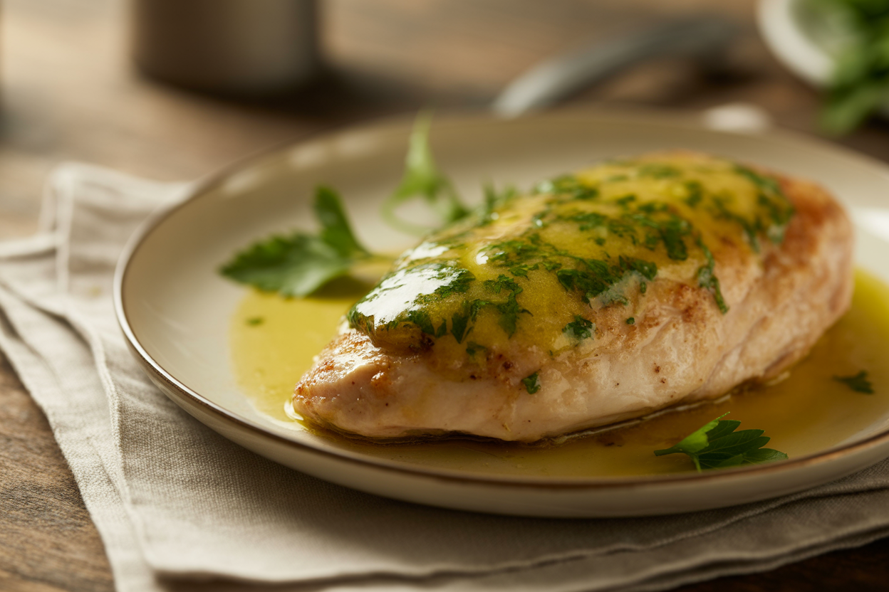 Bréchets de poulet au beurre persillé