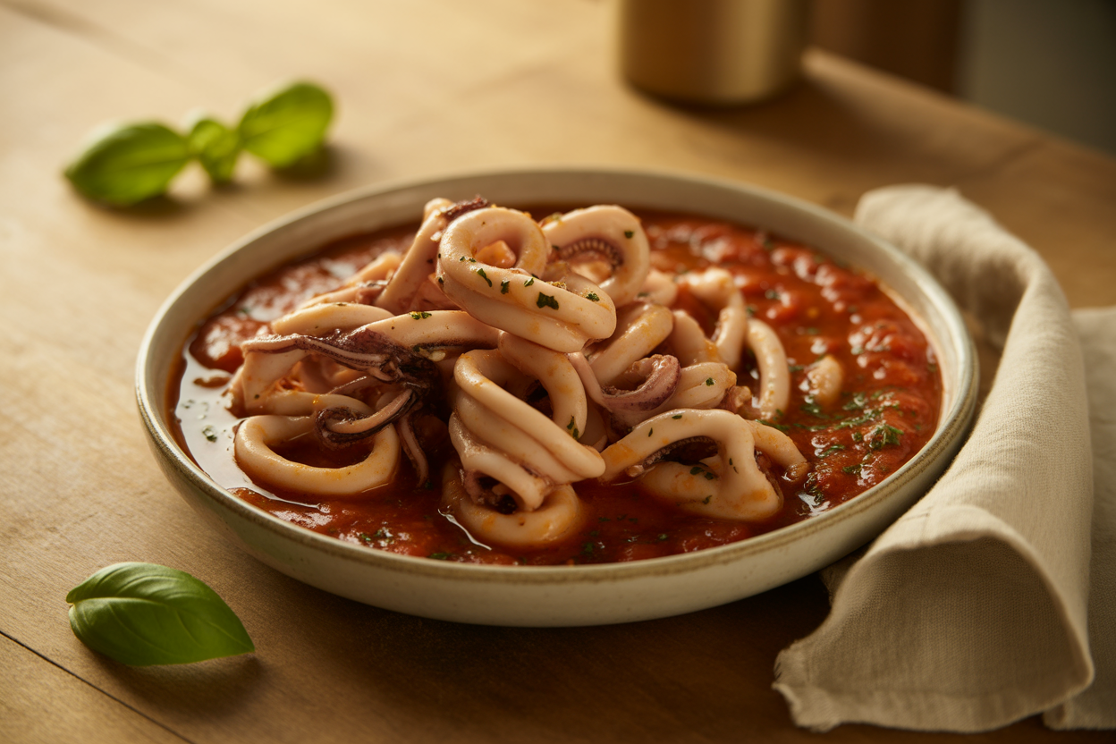 Calamars à la tomate au Cookeo