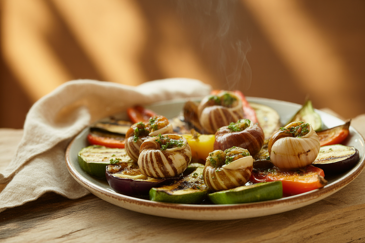 Cargolade catalane aux escargots grillés