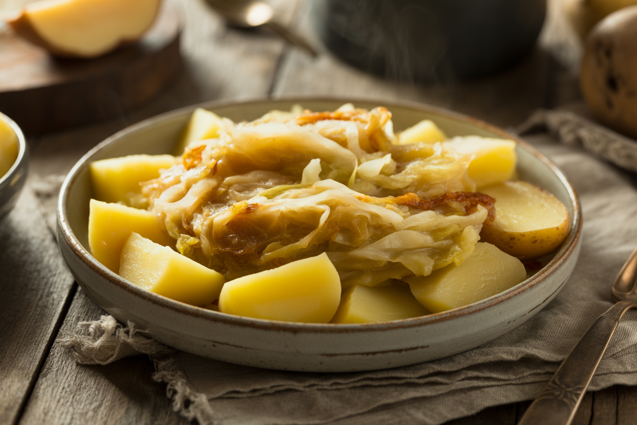 Chou blanc et pommes de terre à la cocotte-minute