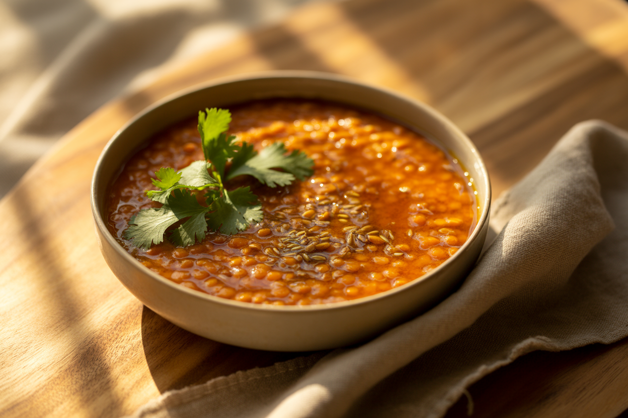 Dahl de lentilles corail