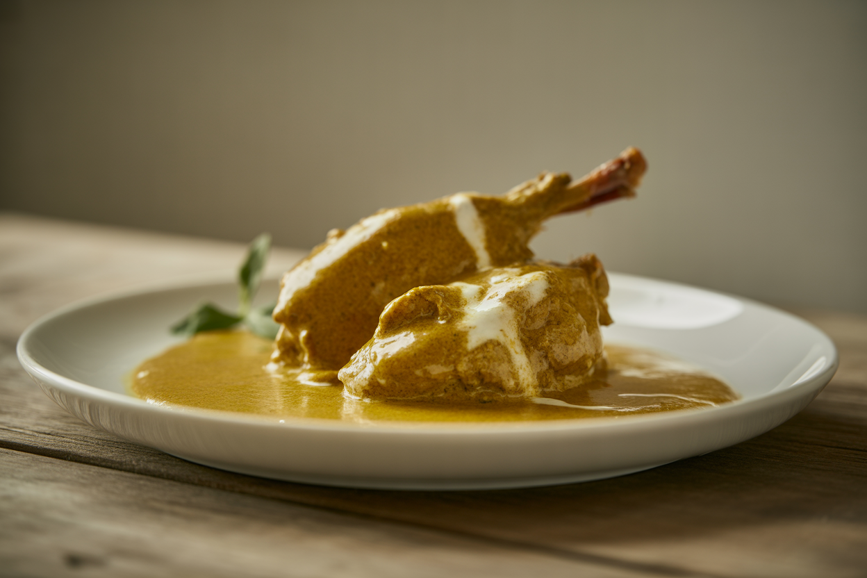 Dinde au curry à la crème