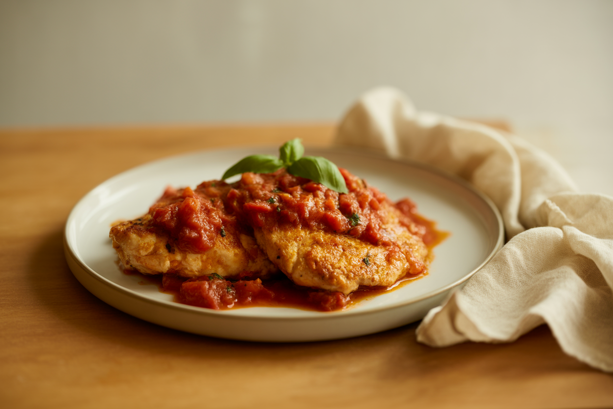 Escalopes de poulet à la tomate