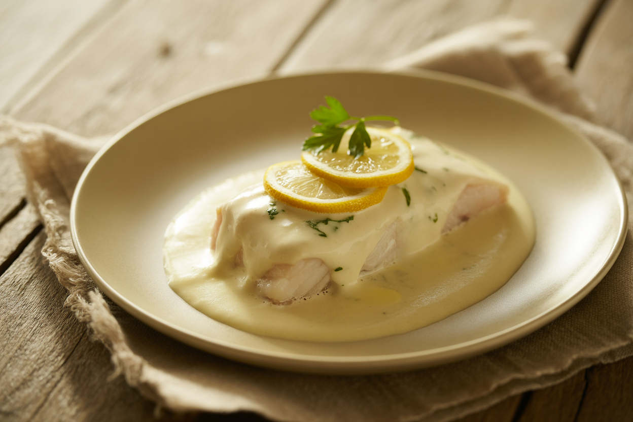 Filet de colin à la crème et citron