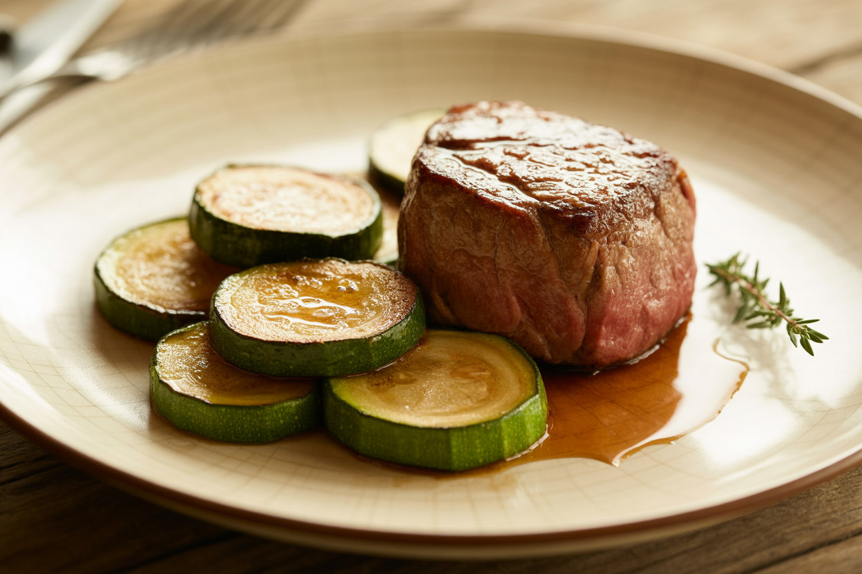 Filet mignon et courgettes à la cocotte-minute