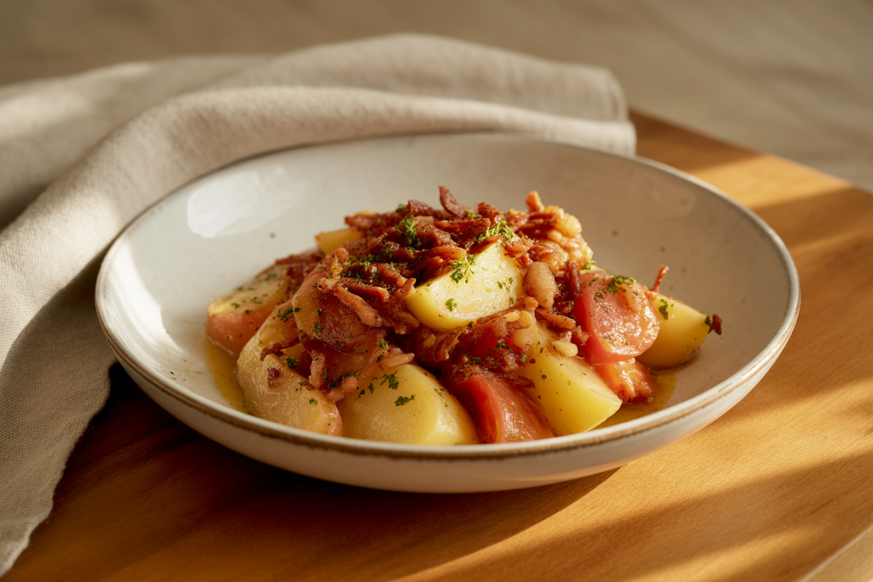 Fricassée de pommes de terre et tomates