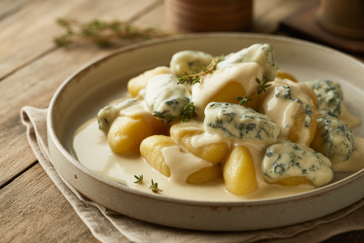 Gnocchis sauce au bleu d'Auvergne