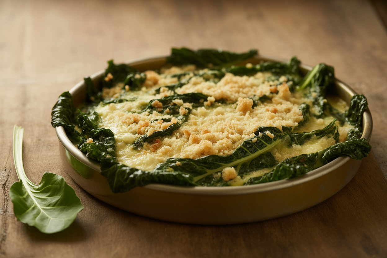Gratin de feuilles de blettes