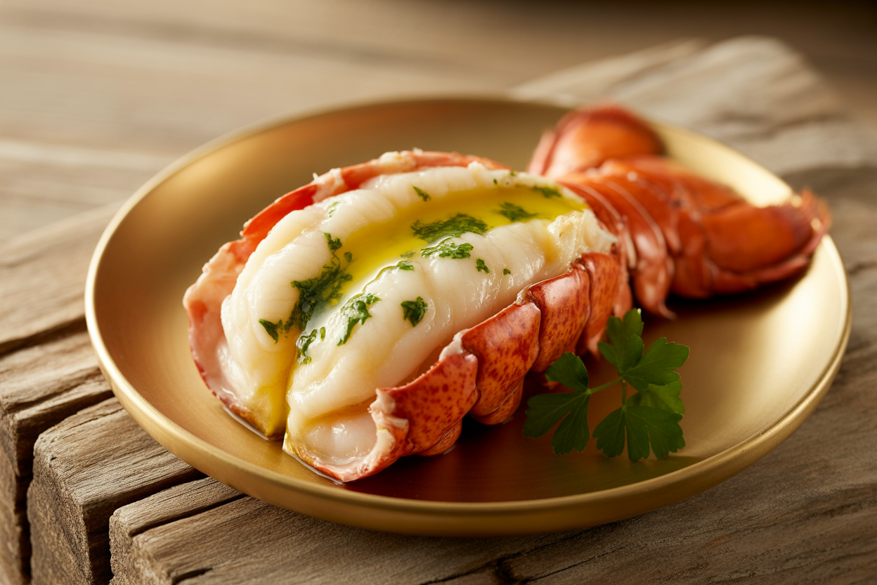 Homard au beurre persillé au four