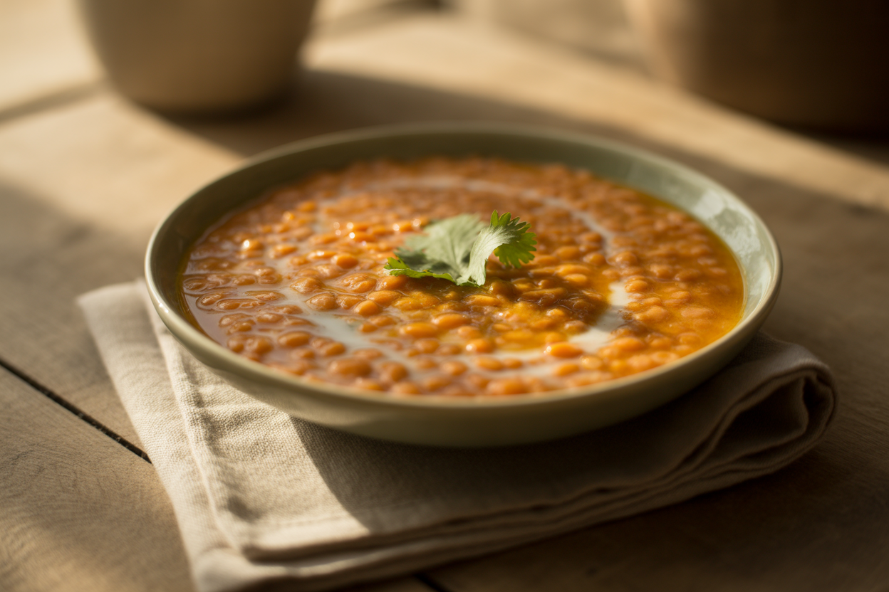 Lentilles corail au lait de coco (Cookeo)