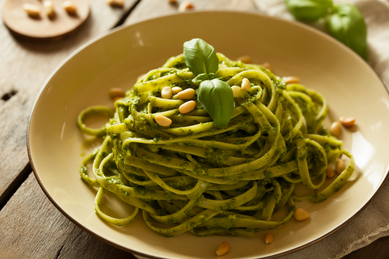 Linguines sauce pesto maison