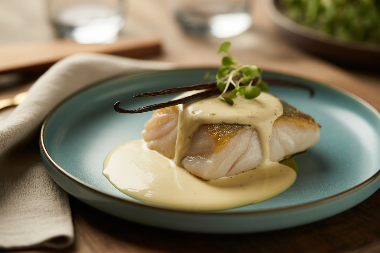 Mahi-mahi à la vanille et crème fraîche
