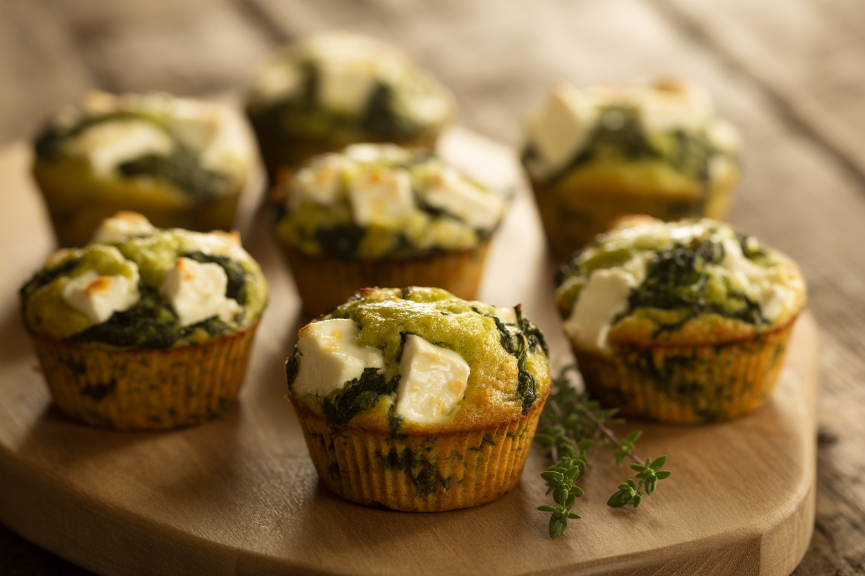 Mini muffins salés épinards et feta