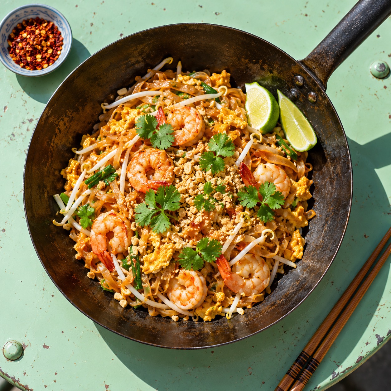 Pad thaï aux crevettes au Cookeo
