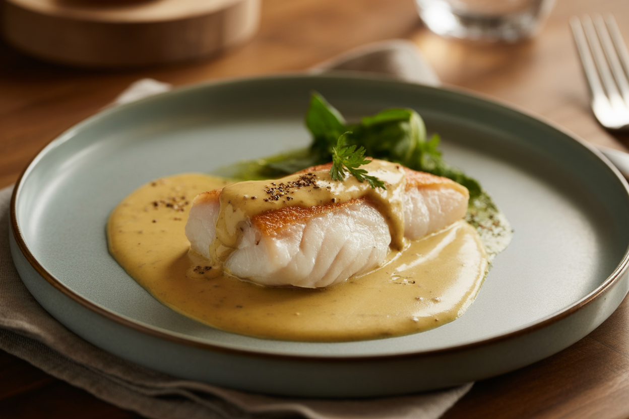 Pangas à la sauce moutarde