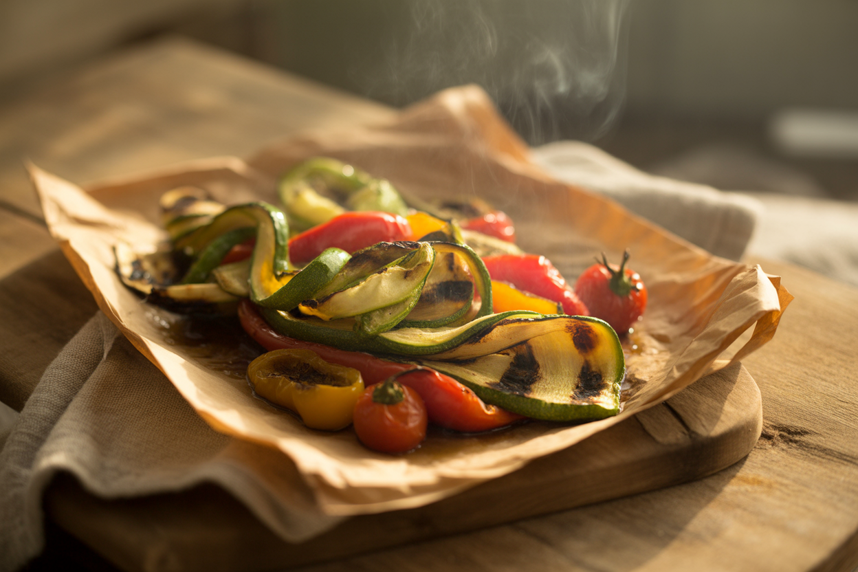 Papillotes de légumes au barbecue