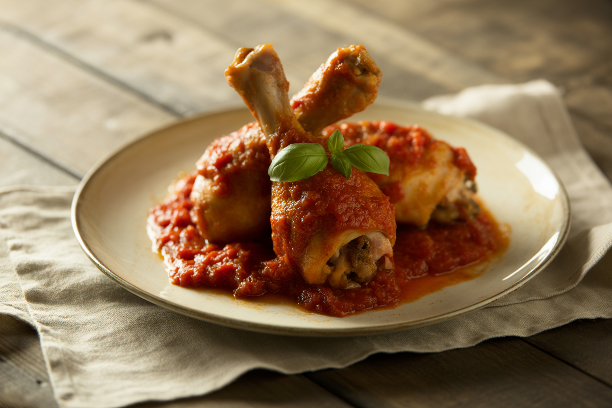 Pilons de poulet à la tomate