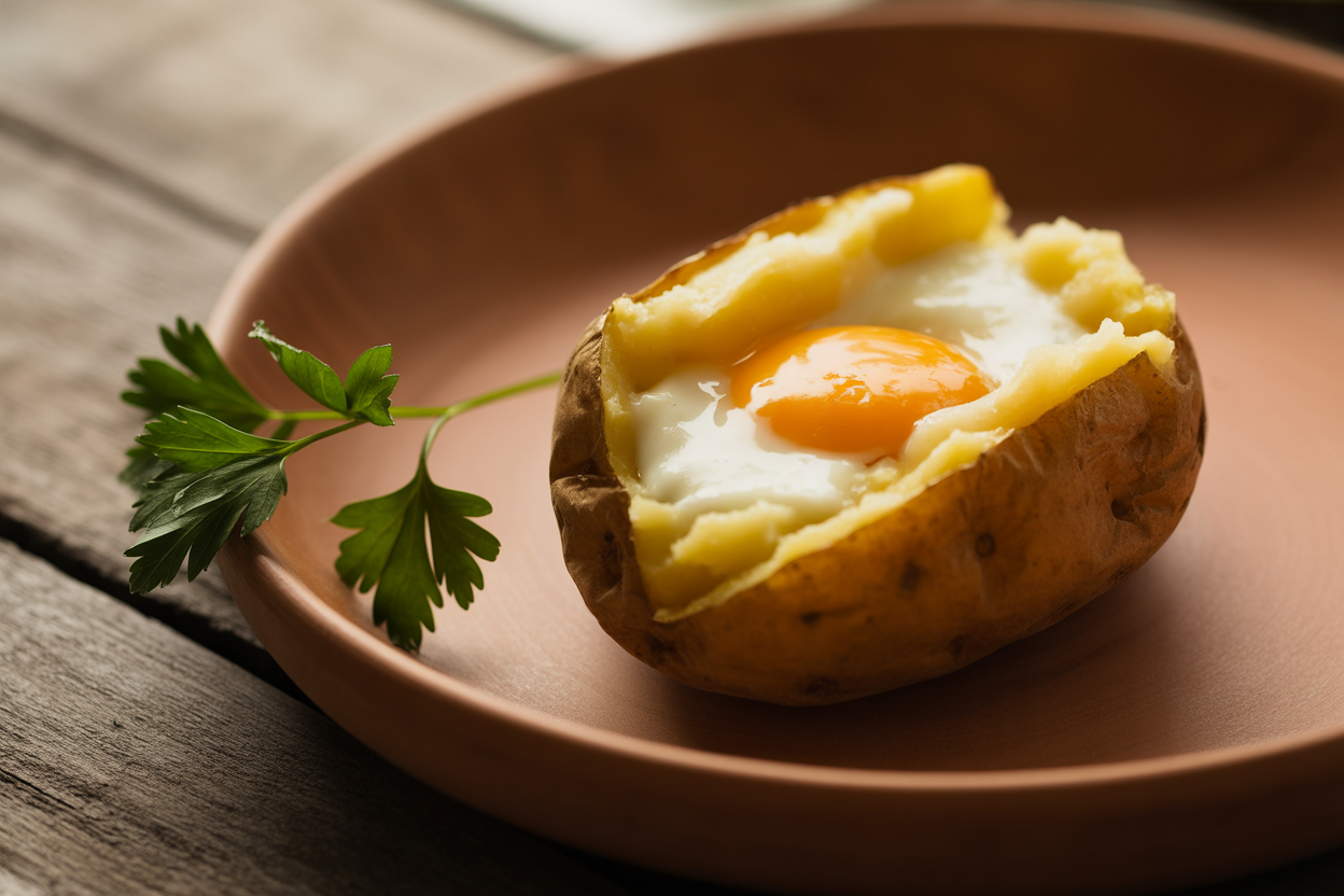Pommes de terre farcies à l'œuf