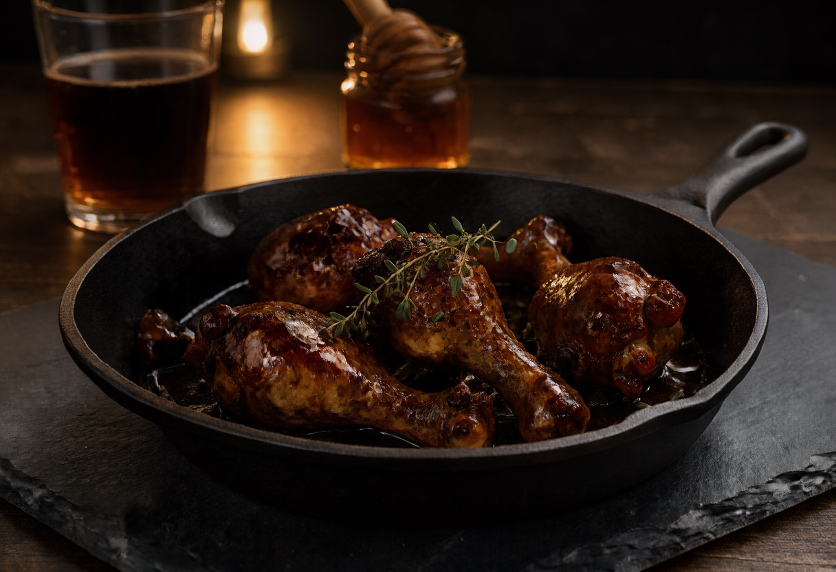 Poulet à la bière et au miel au Cookeo