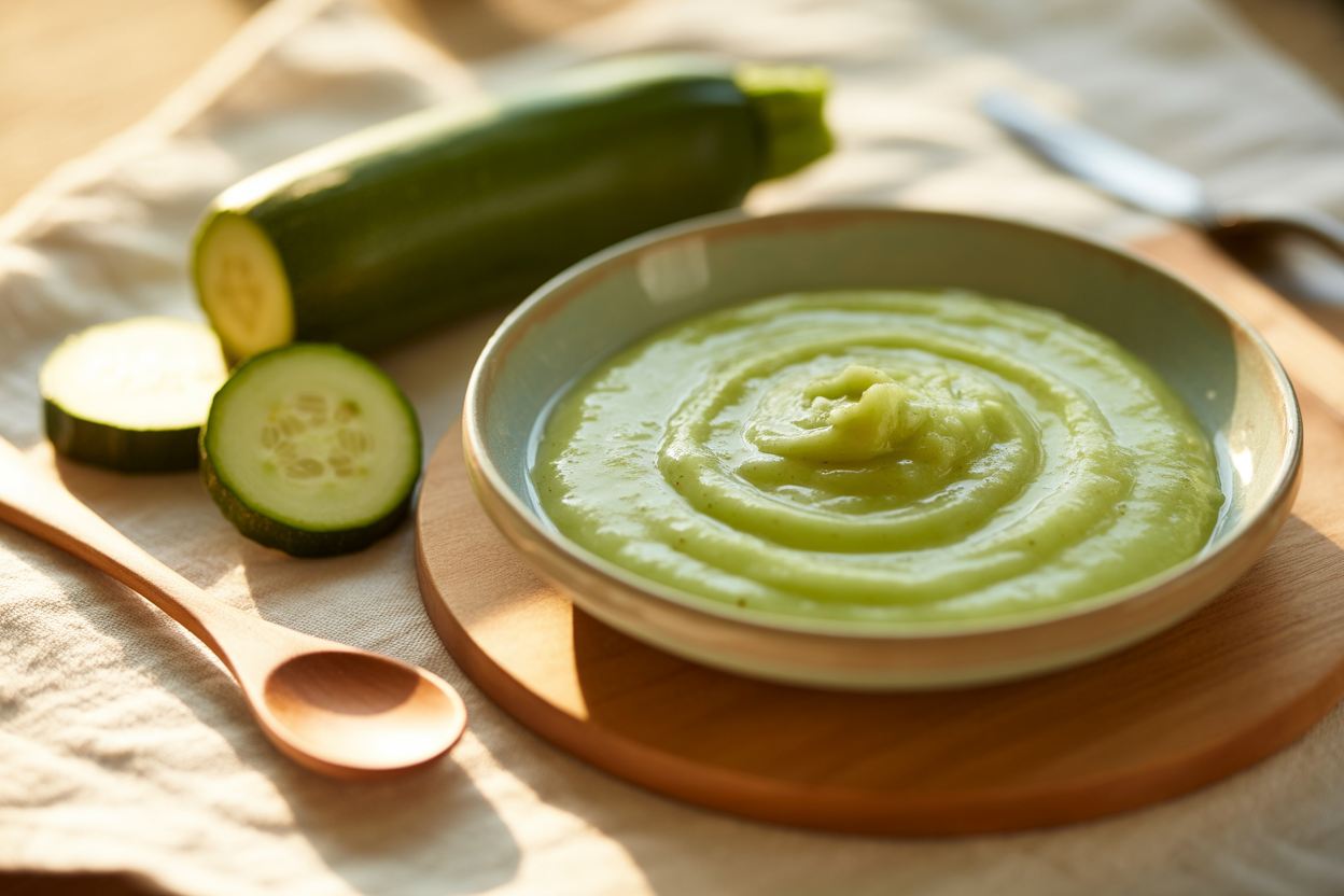 Purée concombre et courgette pour bébé