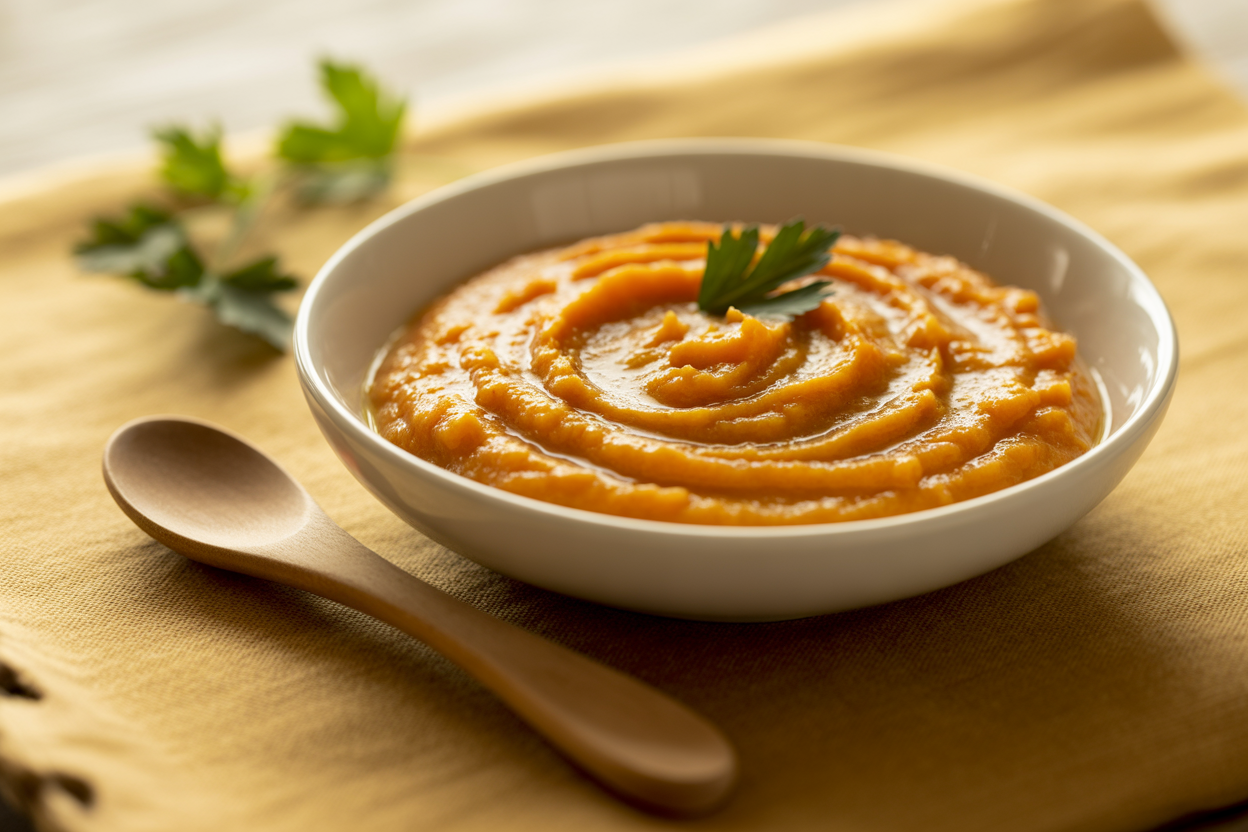 Purée de carotte et pomme de terre pour bébé
