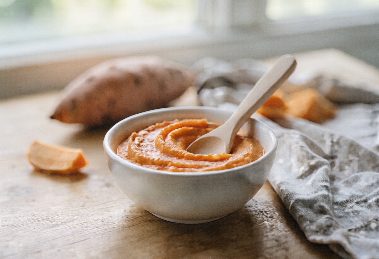 Purée de patate douce pour bébé au Cookeo