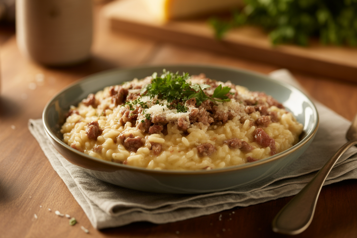 Risotto à la viande hachée