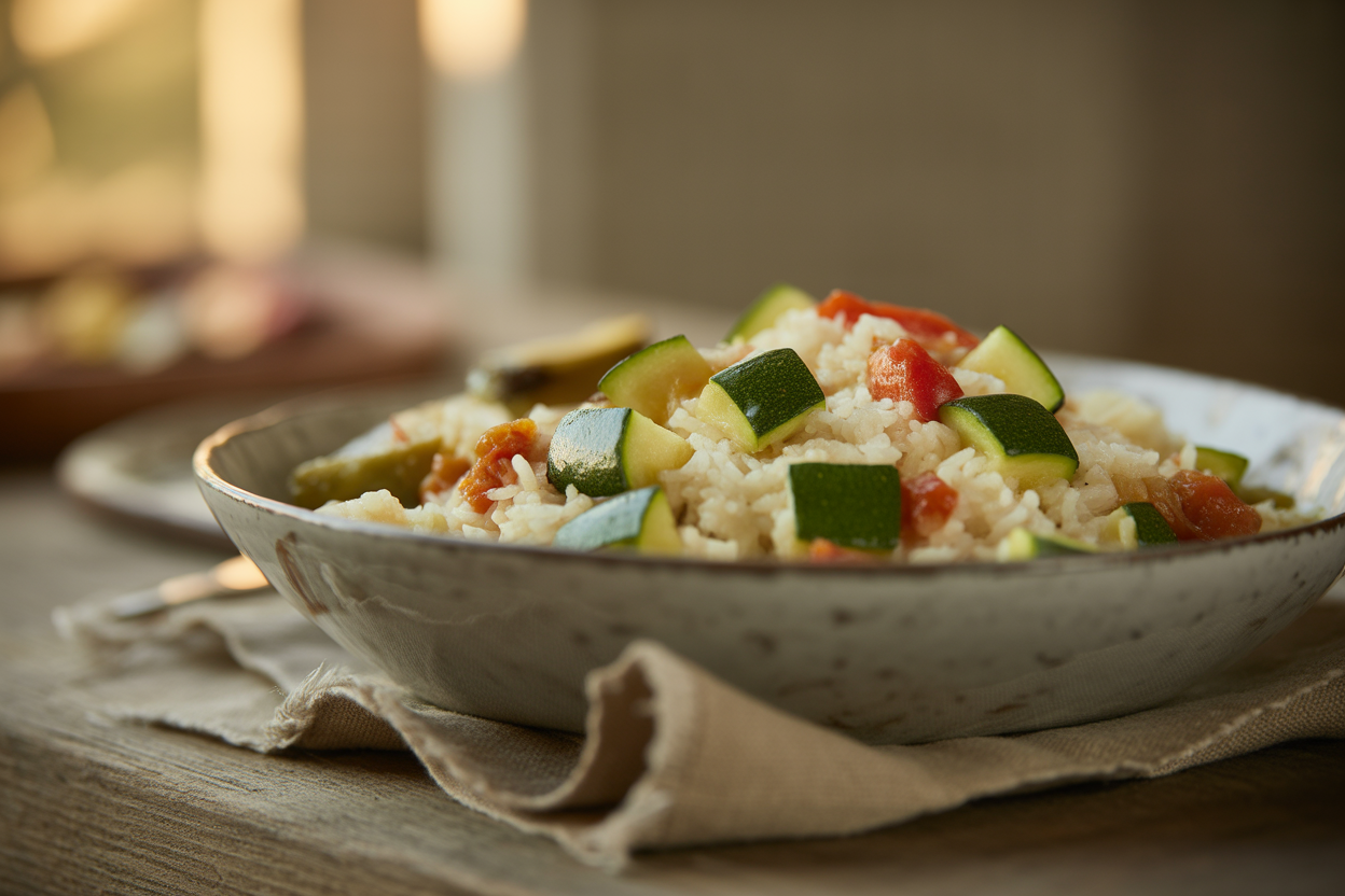 Riz aux courgettes et tomates au Cookeo