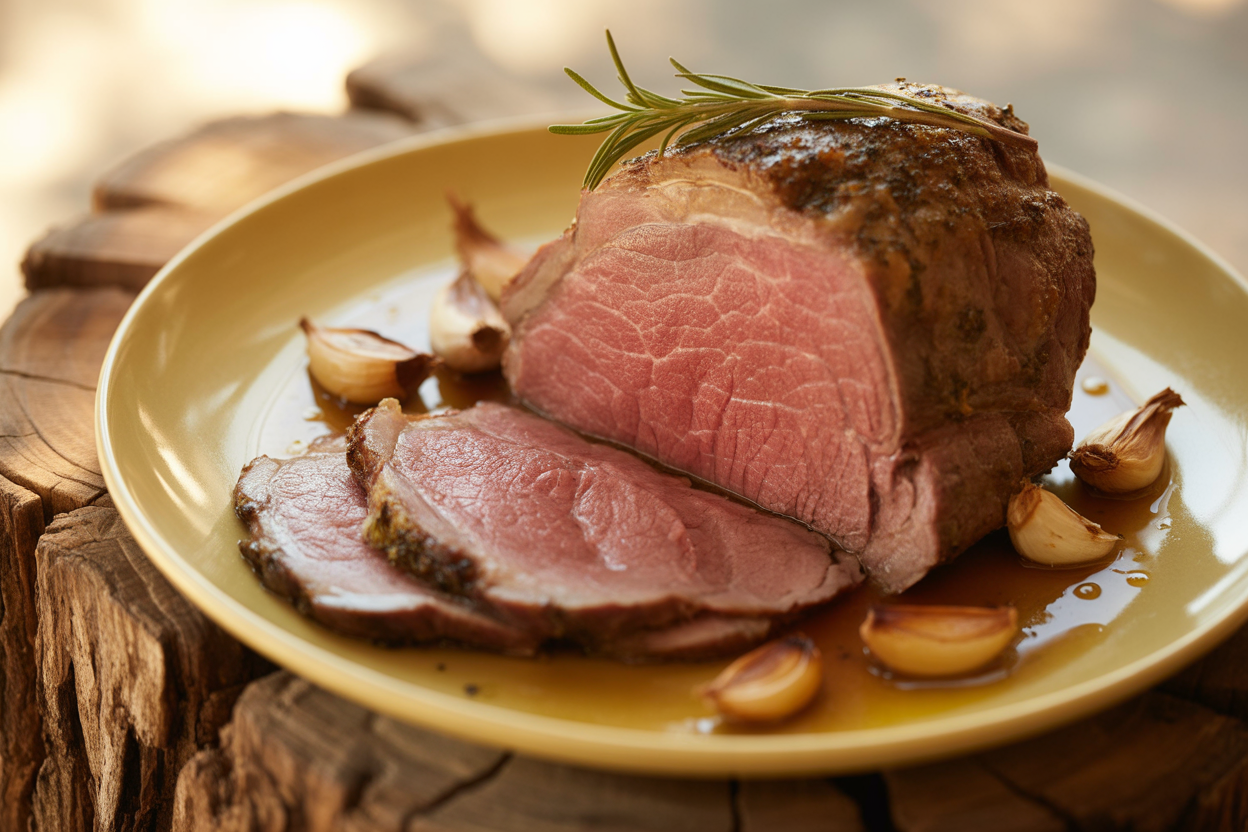 Rosbif au four à l'ail et au romarin