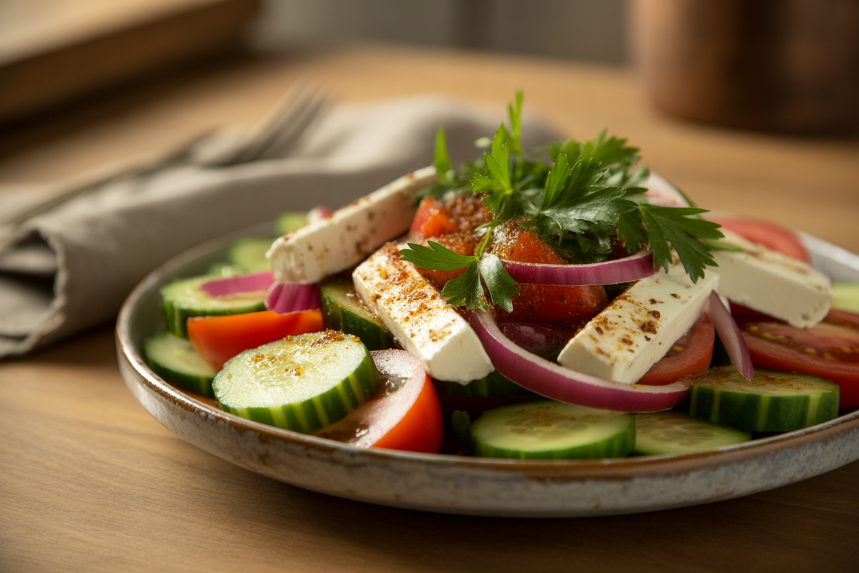 Salade turque fraîche à la féta