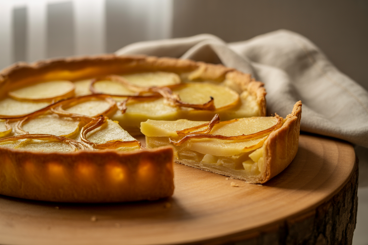Tarte aux pommes de terre et oignons